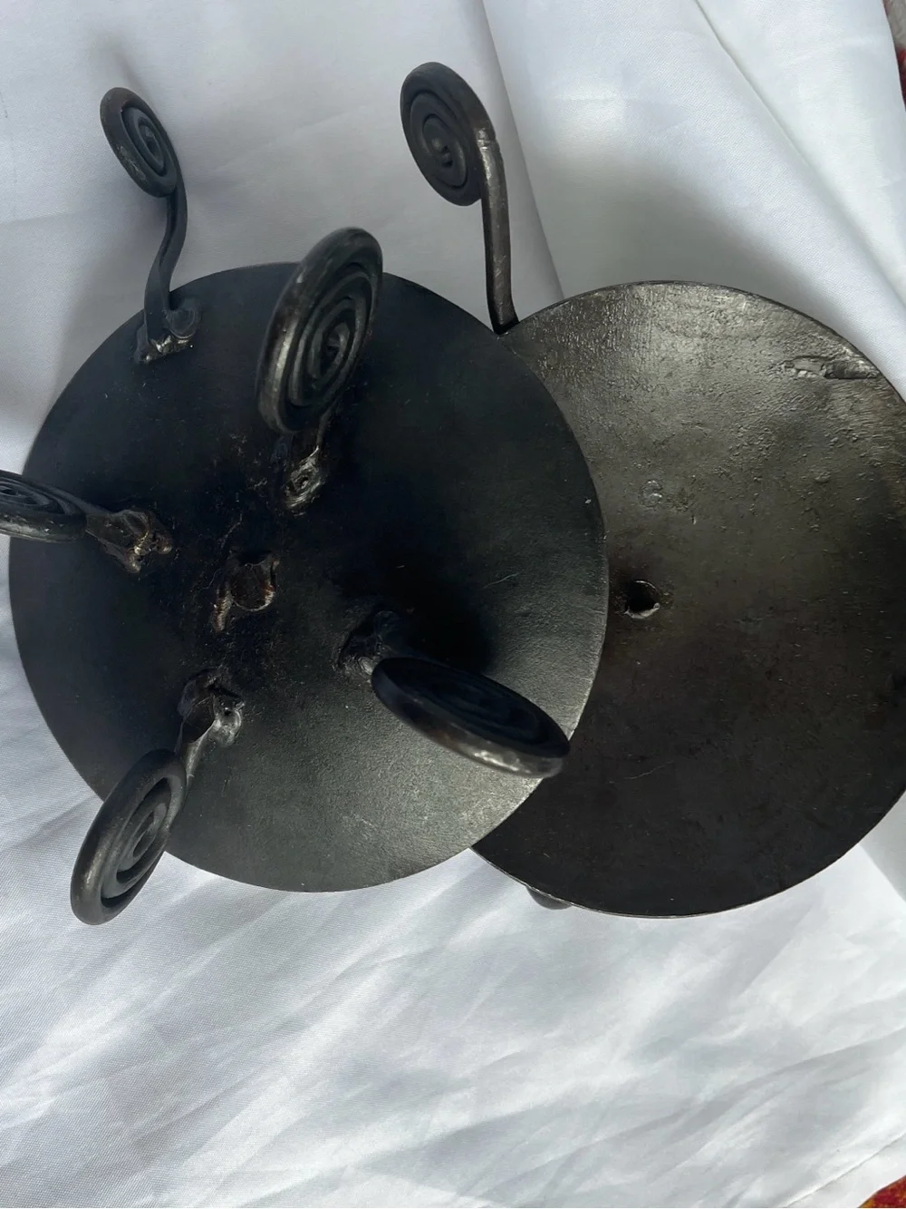 Wrought Iron Pillar Candle Holders 5.5